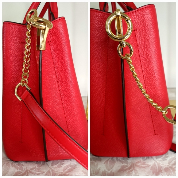 Michael Kors Red Shoulder Hand Bag - Picture 5 of 11
